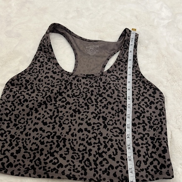 EVOLUTION and creation cropped tank racer back size L cheetah print - Picture 6 of 6